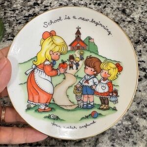 Joan Walsh Avon Porcelain Plate with Gold Trim